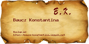 Baucz Konstantina névjegykártya